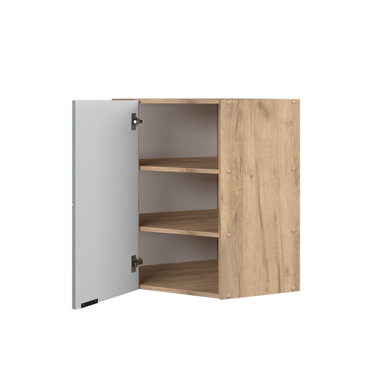 ECKHÄNGESCHRANK Fame-Line Hellblau-grau 57 cm - Honigeiche/Eiche Wotan, Holzwerkstoff (57/72/34.1cm) - Vicco