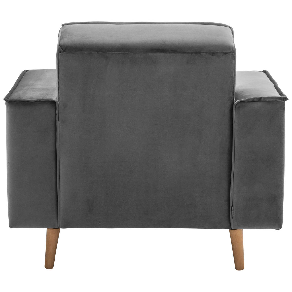 POLSTERSESSEL Kavindra Samtvelours anthrazit - Anthrazit, Kunststoff (78/84/100cm) - 58aufmkessel