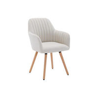 STUHL - 56cm x 58cm - Polyester - cremefarben - ELEANA - Creme, Textil (56/85/58cm) - Vente-Unique