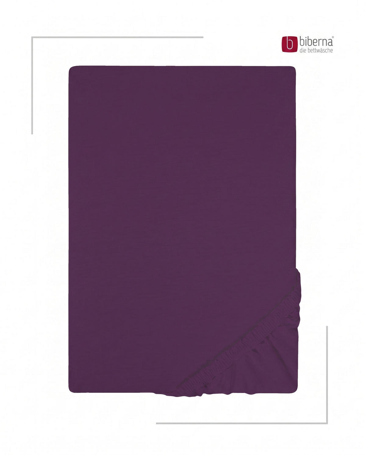 SPANNBETTTUCH Basic Jersey dunkel violett, 140x200 cm - 160x200 cm - Violett, Textil (160/200cm) - biberna