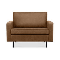 1,5-SITZER-SESSEL INVIA mit Armlehnen vintage, Lederoptik-Stoff, Braun - Schwarz/Braun, Textil (116/87/98cm) - KONSIMO®