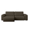 ECKSOFA TALW L MINI mit Schlaffunktion, Dunkelbraun - Dunkelbraun, Textil (257/148cm) - Fedve