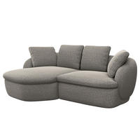 ECKSOFA mit Longchair - Schwarz/Grau, Kunststoff/Textil (217/146cm) - home24