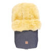 LAMMFELL-FUSSSACK Nelly, medizin, navy melange - Blau, Fell (46/8/88cm) - Kaiserbaby