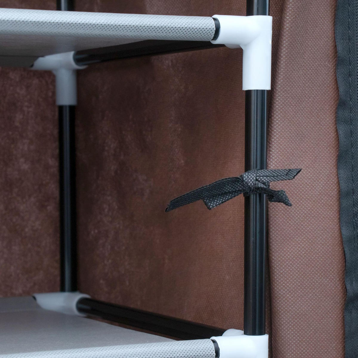 STOFFSCHRANK Faltschrank 170/58/28 cm - Braun, Textil (28/9/58cm) - Intirilife