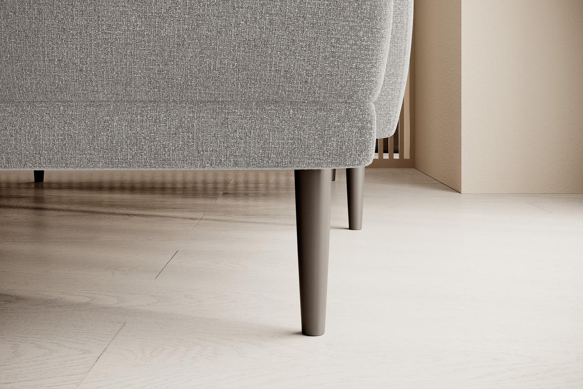 ECKSOFA Bono – Stilvolles Sofa mit Schlaffunktion, Robuste Holzfüße, Elegante Armlehnen, Tiefe Sitzfläche 226x164x88 cm – Rechte, Beige - Beige, Holz/Textil (226/164cm) - DomoHome