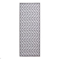 OUTDOORTEPPICH-LÄUFER Zoe geometrisch gemustert 75/200 cm - Grau, Kunststoff (200/75cm) - Homescapes