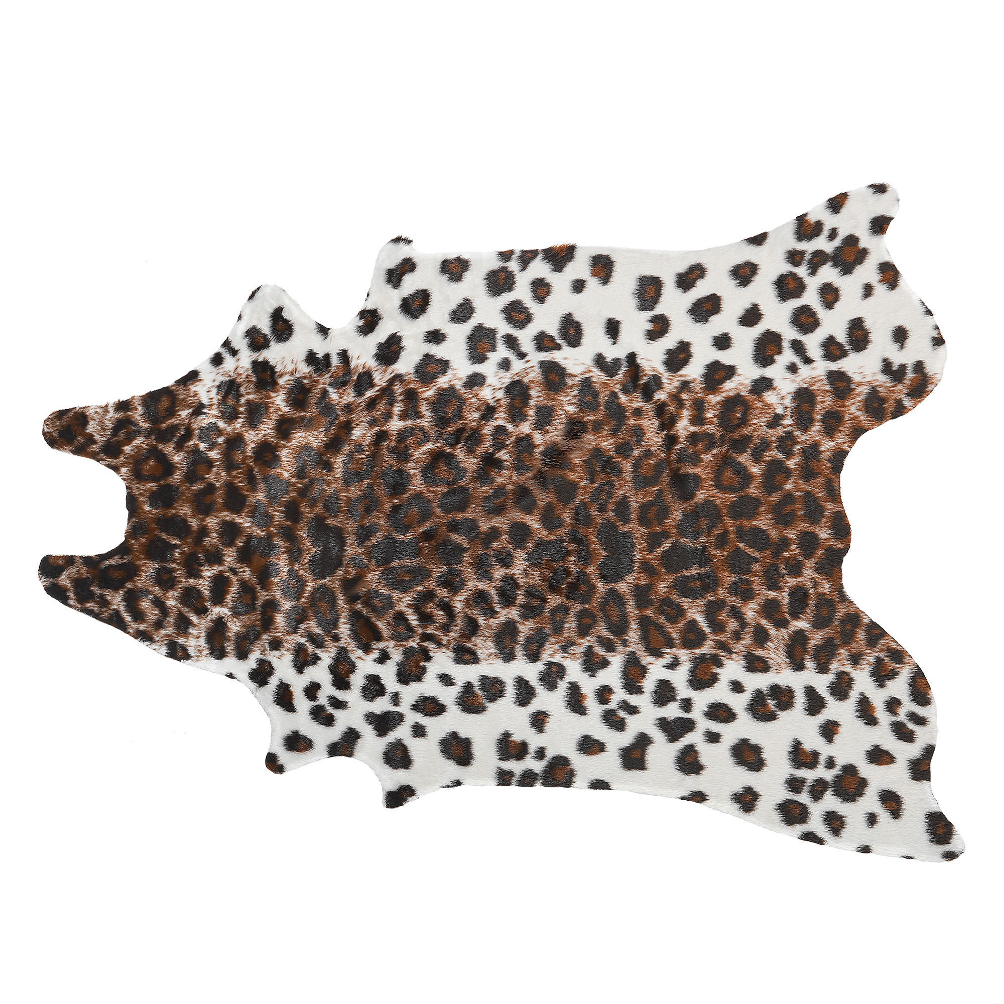 KUNSTFELL-TEPPICH Bogong 200/150 cm - Schwarz/Braun, Kunststoff (150/200cm) - Beliani