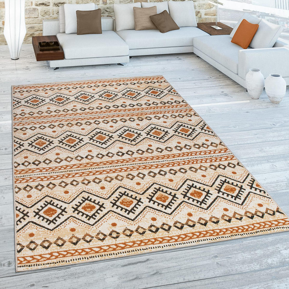 OUTDOORTEPPICH 120/170 cm Ostende 548 - Rosa, Kunststoff (120/170cm) - Paco Home