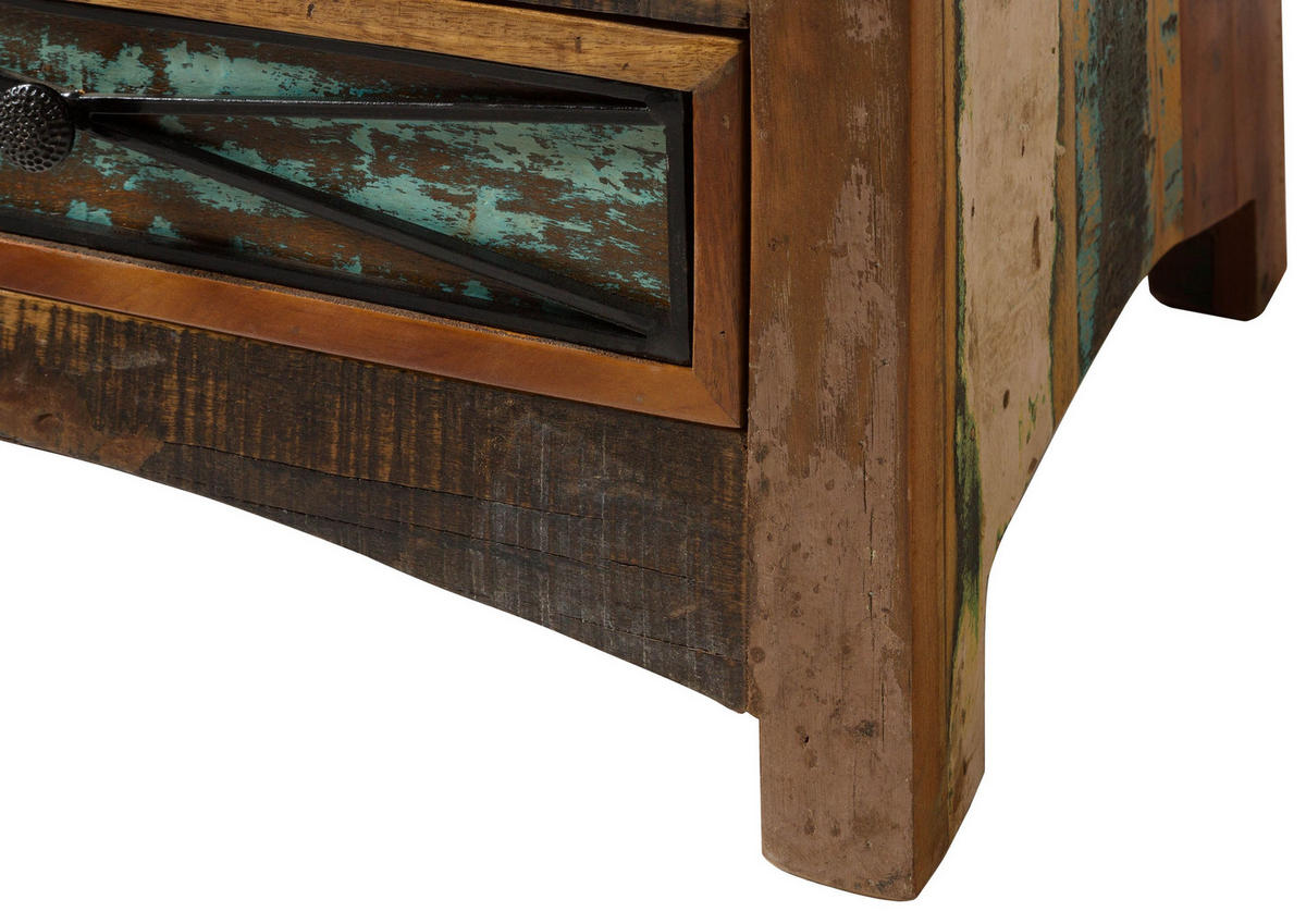 TV-BOARD Altholz 170x50x50 mehrfarbig lackiert NATURE OF SPIRIT #134 - Multicolor, Holz (50/50/170cm) - Massivmoebel24