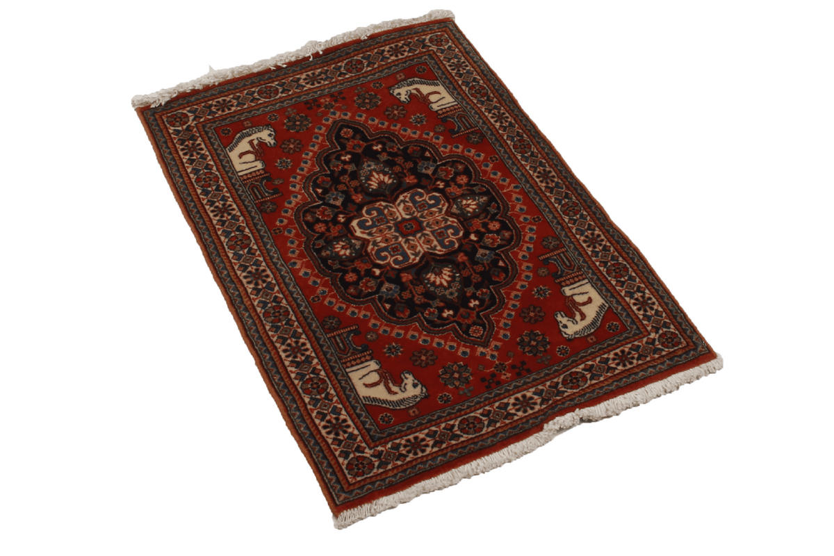 ORIENTTEPPICH handgeknüpft Gashgai Blau 83/56 cm Schurwolle - Blau, Textil (56/83cm) - Looma