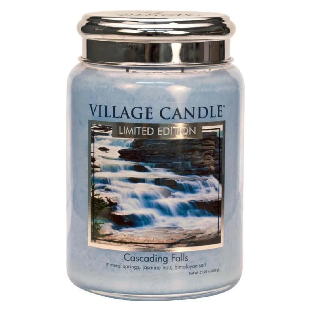 DUFTKERZE Cascading Falls Blau 602 g Glas - Blau, Glas (10/15cm) - Village Candle
