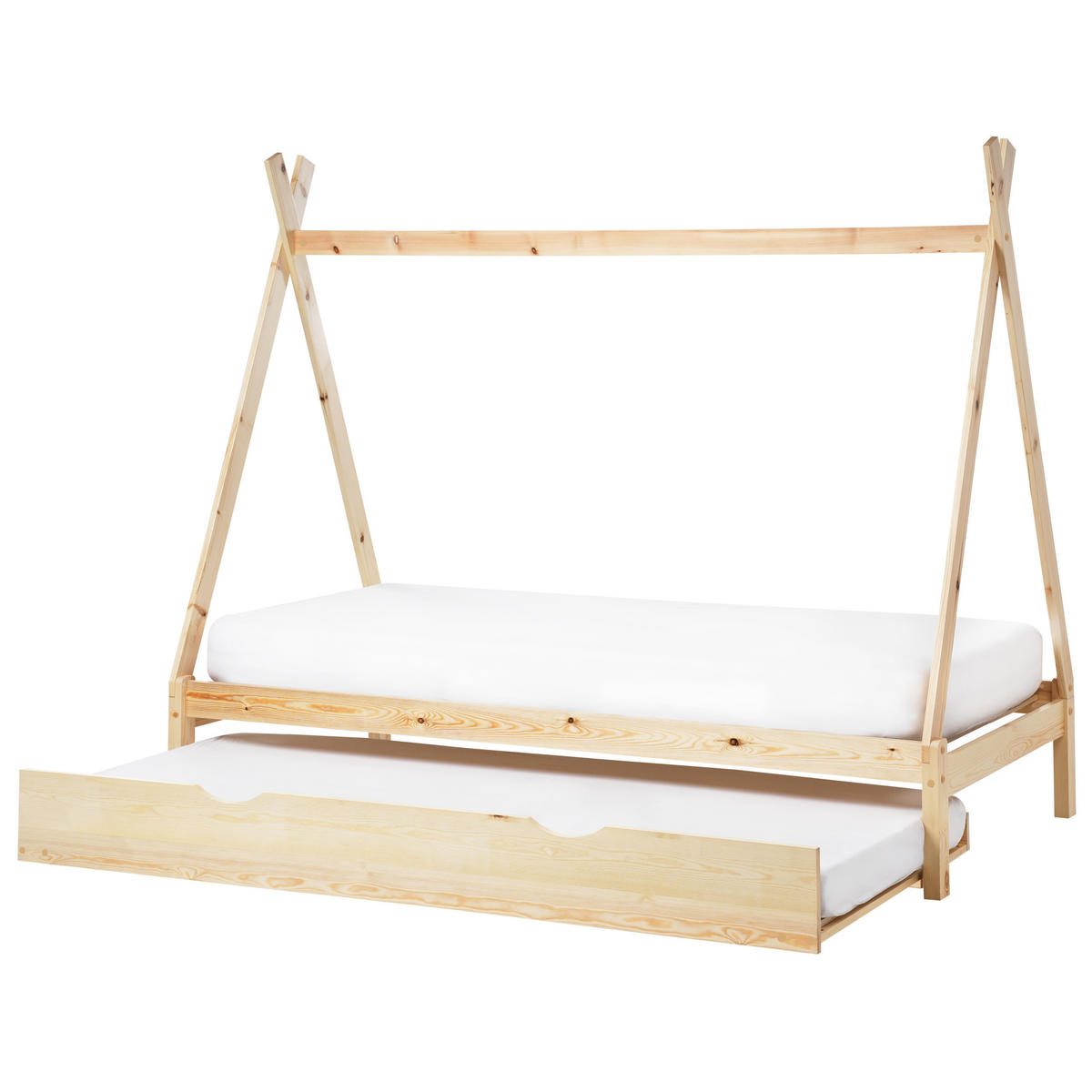 KINDERBETT 90x200 cm Heller Holzfarbton Talmontiers - Hellbraun, Holz (90/200cm) - Beliani