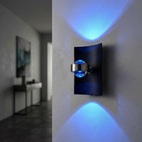 WANDLEUCHTE Bondy Metall Schwarz, RGB CCT LED - Schwarz, Metall (16/21/16.5cm)