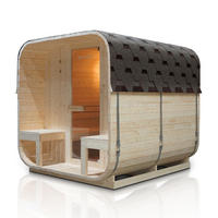 FASSSAUNA Nolvik XXL inkl. Zubehör-Set - Naturfarben, Holz (186/194/220cm) - Artsauna