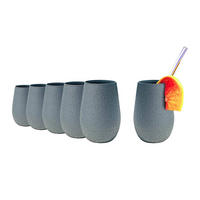 BECHER Stones kiesel 465 ml 6er Set - Hellgrau, Glas (0.465L) - Stölzle Lausitz