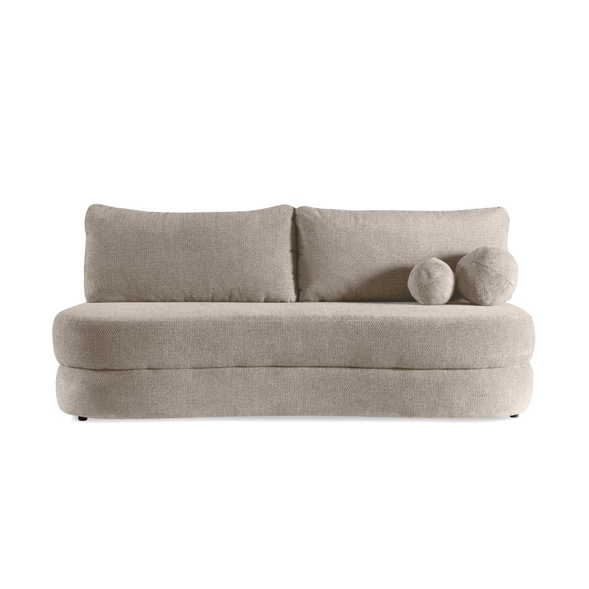 SOFA Rocket Beige, mit Schlaffunktion - Beige, Holzwerkstoff/Textil (211/93/108cm) - Bettso