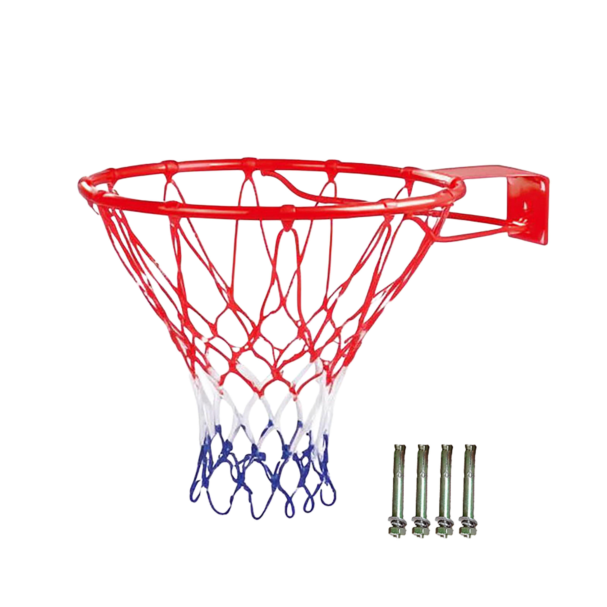BASKETBALLKORB Orange zur Wandmontage Eisen 45 cm - Multicolor, Textil/Metall (45/56.5cm) - Relaxdays