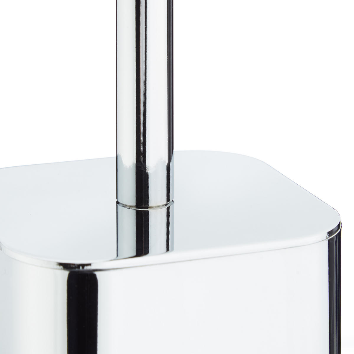 WC Bürstenhalter - Silberfarben, Metall (8/38.5/8cm) - Relaxdays
