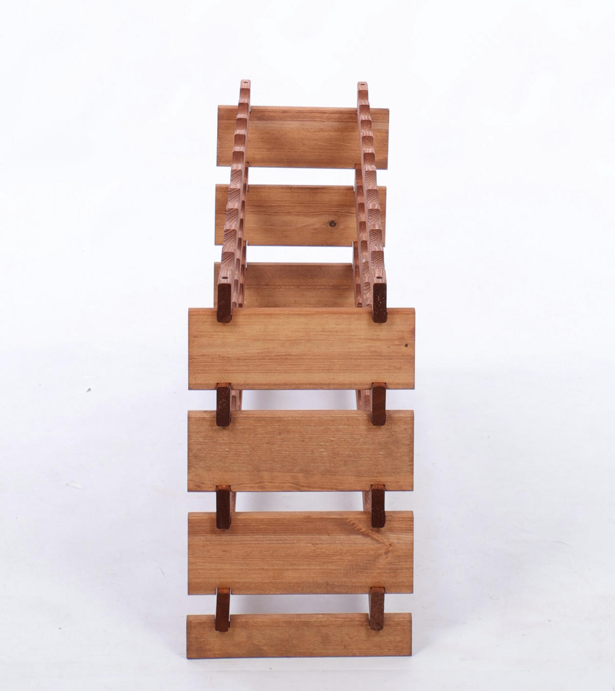 WEINREGAL VINOTECA FLEX PRO HxBxT 51x103x28cm 40 Flaschen auf 4 Ebenen Braun geölt - Braun, Holz (103/51/28cm) - PROREGAL