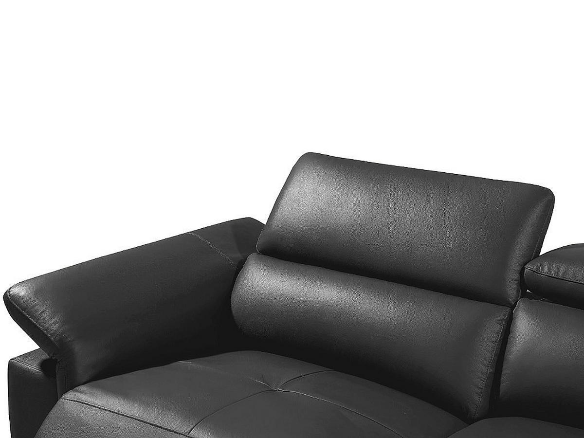 RELAXSOFA - 5 Personen - leder - anthrazitgrau Pascaline - Anthrazit, Leder/Metall (277/78/244cm) - Vente-Unique
