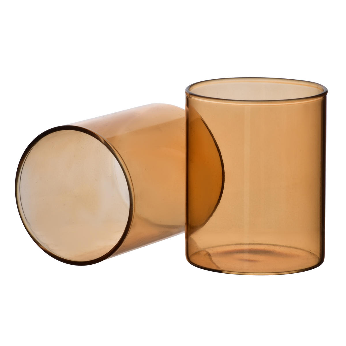 GLÄSER Romane 4er Set Honig 7x7xh9 cm Glas - Honig, Glas - Mondex