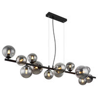 LED HÄNGELEUCHTE Metall Glas Grau 13-flammig - Grau, Glas (120/34.5/120cm) - Globo Lighting