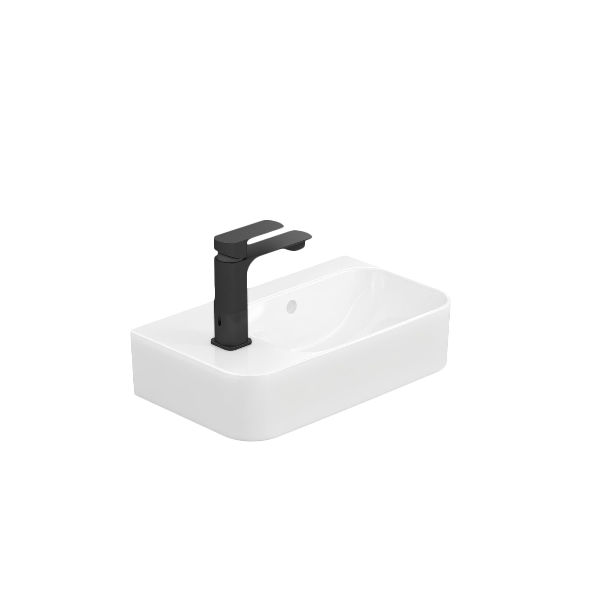 TV&Auml;TTST&Auml;LL Rektangul&auml;rt med kranh&aring;l till h&ouml;ger, vitt, 45,5/27 cm 15.5/45/26.5 cm