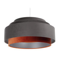 HÄNGELEUCHTE Grau 60/30 cm - Orange/Grau, Kunststoff (60/2.1/30cm) - ONZENO