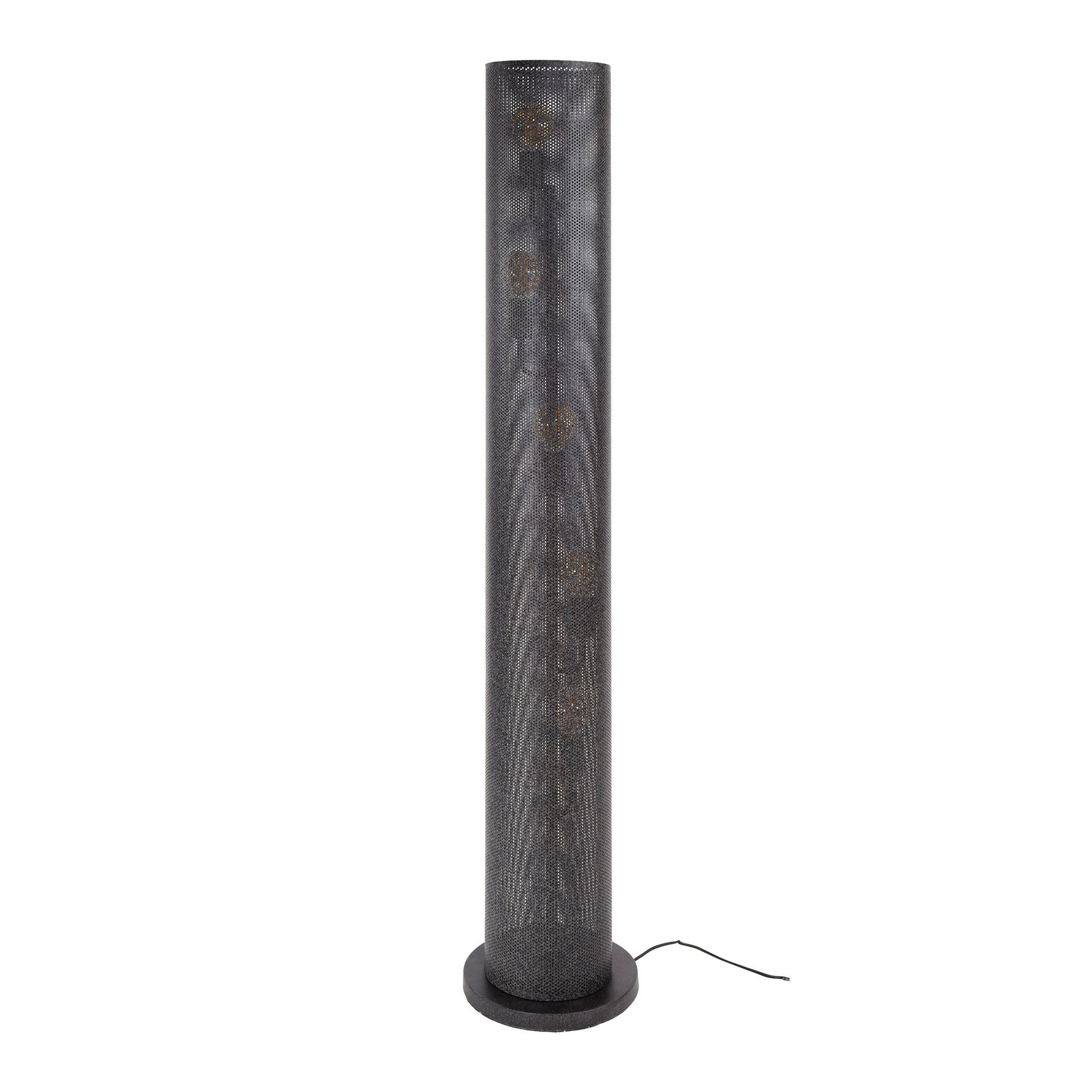 STEHLEUCHTE Tube Schwarz 28/28/ 149 cm - Schwarz, Metall (28/28/149cm) - Hoyz Collection