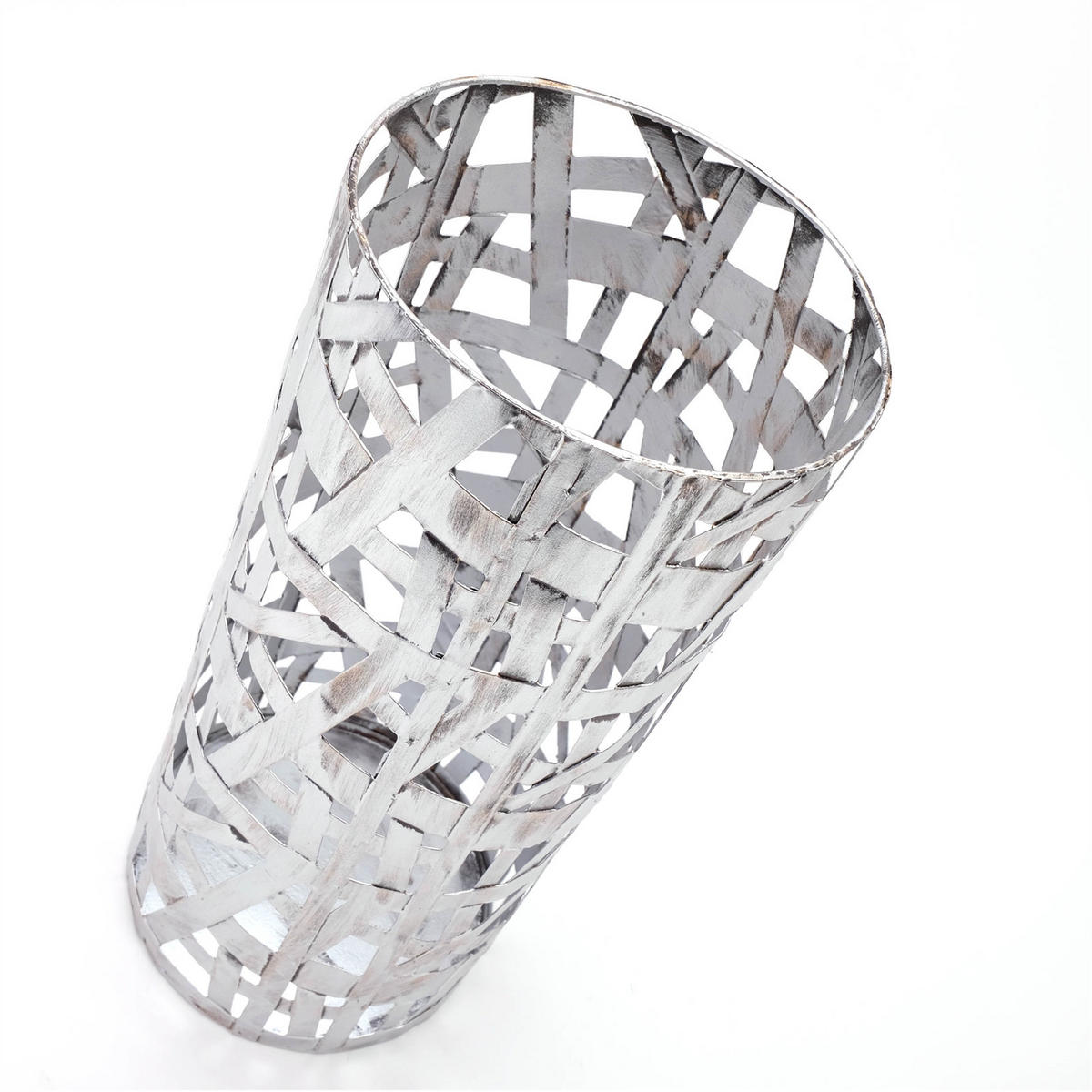 SCHIRMSTÄNDER CHICAGO Metall antik-silber - Silberfarben, Metall (22/50/22cm) - DESIGN DELIGHTS