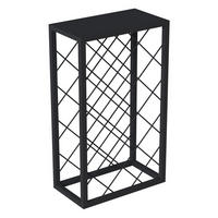 WEINREGAL Amasia - Schwarz, Metall (45/74/22cm) - [en.casa]