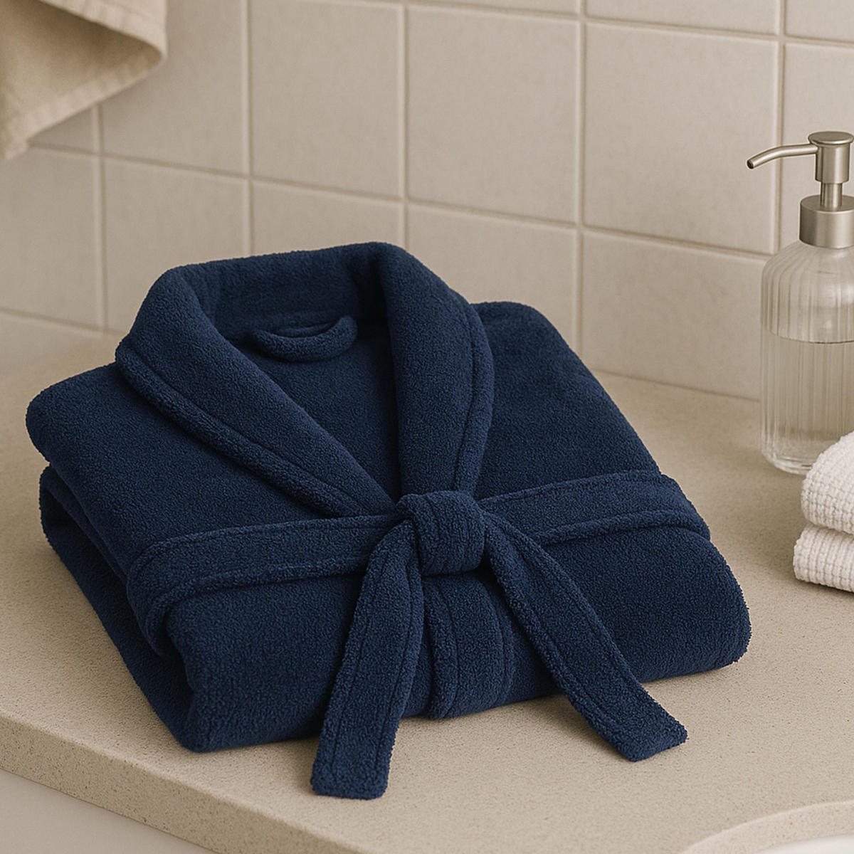 BADEMANTEL Übergrößen ( 4XL -6XL ) Marine 4XL - Blau, Textil (4XLnull) - Bestlivings