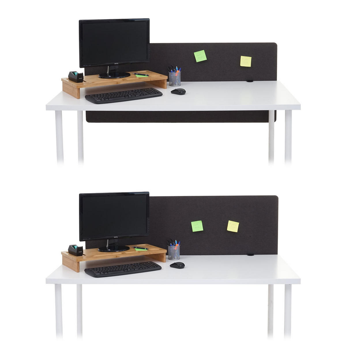 AKUSTIK-TISCHTRENNWAND Braun - Braun, Textil (140/60/2cm) - MCW