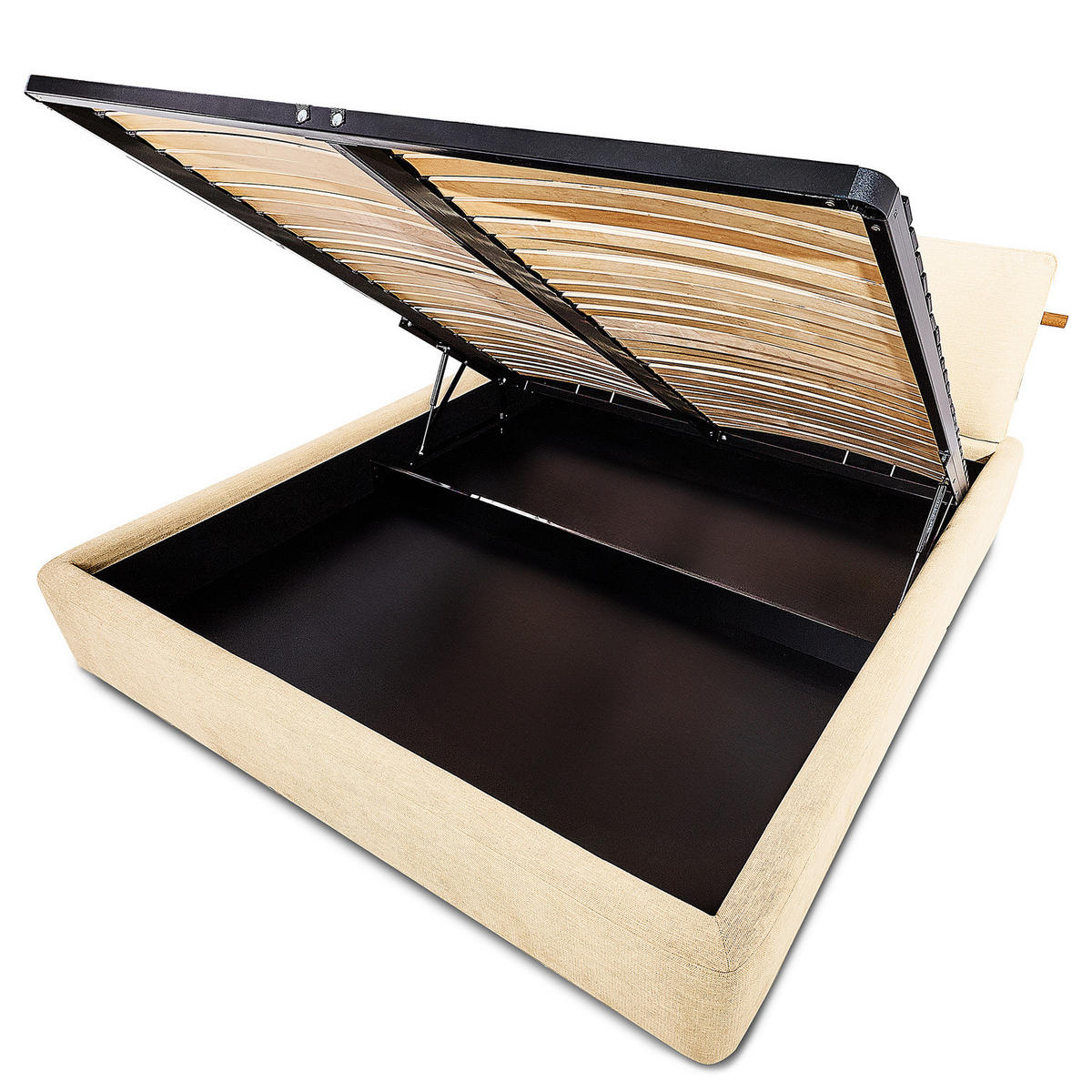 POLSTERBETT - Creme, Textil (140/200cm) - home24