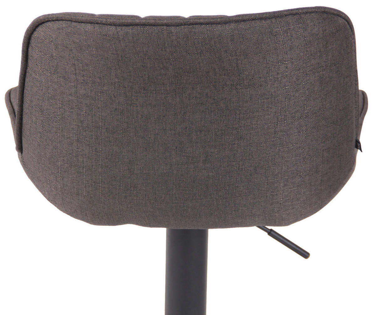 BARHOCKER Stoff dunkelgrau - Dunkelgrau/Schwarz, Textil/Metall (50/86/50cm) - CLP