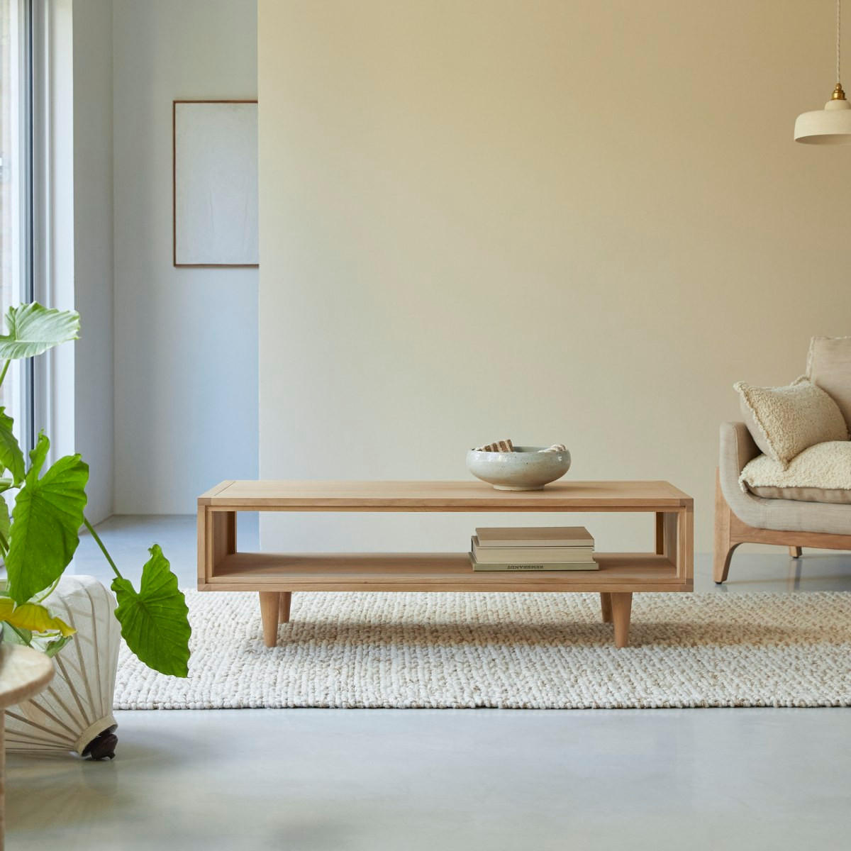 COUCHTISCH Jonàk Natur aus Eiche - Naturfarben, Holz (50/120/38cm) - Tikamoon