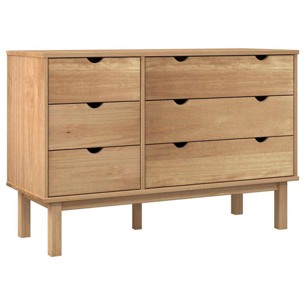vidaXL Schubladenschrank Braun 43x73.5x111 cm