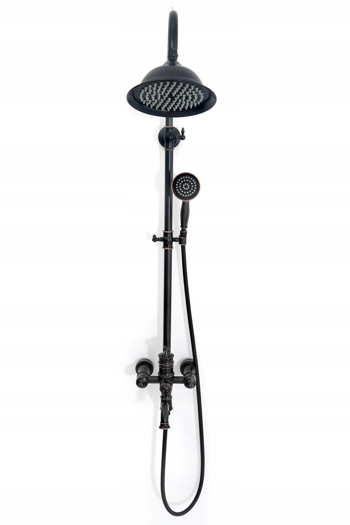 DUSCHSET Rea Vintage Black - Schwarz, Metall (20.5/137/46.5cm) - REA