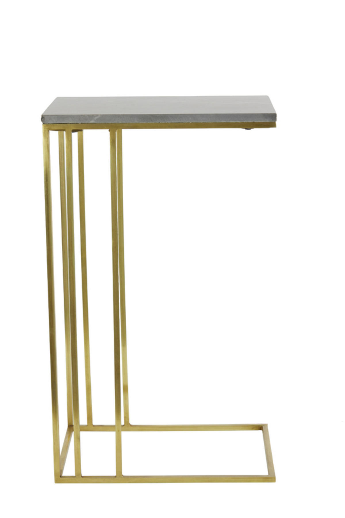 BEISTELLTISCH Roshan Braun 41/31/71 cm - Goldfarben, Stein (41/31/71cm) - Light & Living