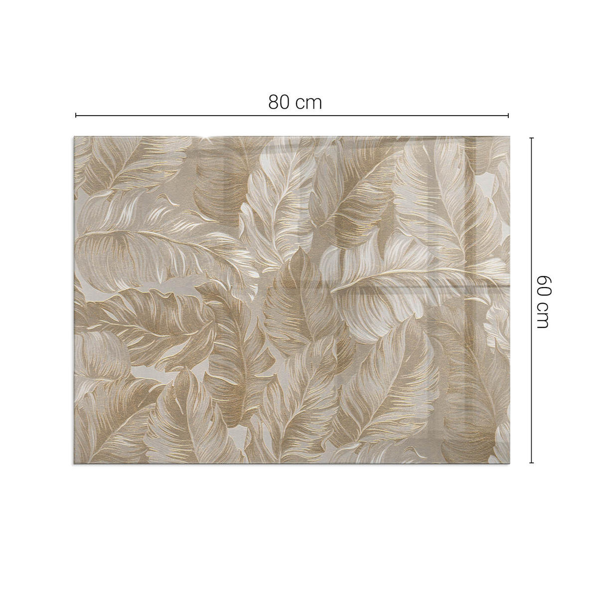 GLASPLATTE für Kamin 80x60 cm Beige - Beige, Glas (80/60/0.4cm) - ArtPrintCave