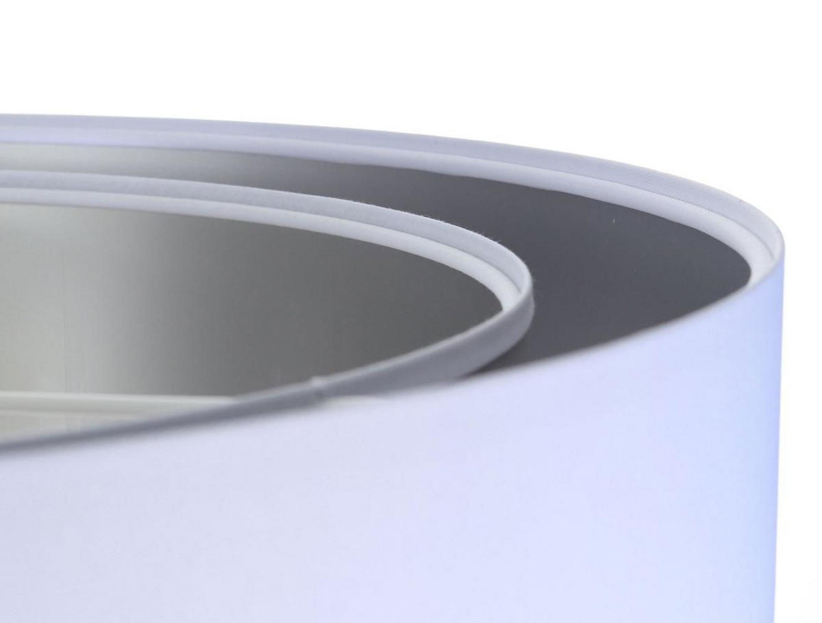 HÄNGELEUCHTE Silber 60/20 cm - Silberfarben/Weiß, Kunststoff (60/1/20cm) - ONZENO