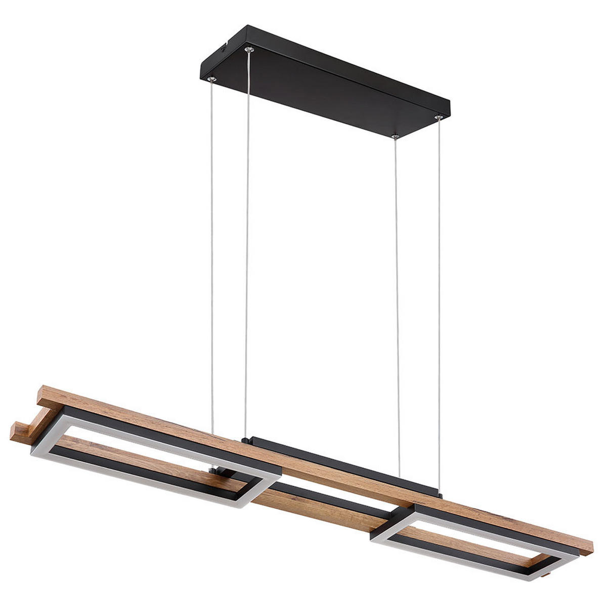LED HÄNGELEUCHTE ILLA Holzoptik Braun - Braun, Metall (100/13.5/120cm) - Globo Lighting