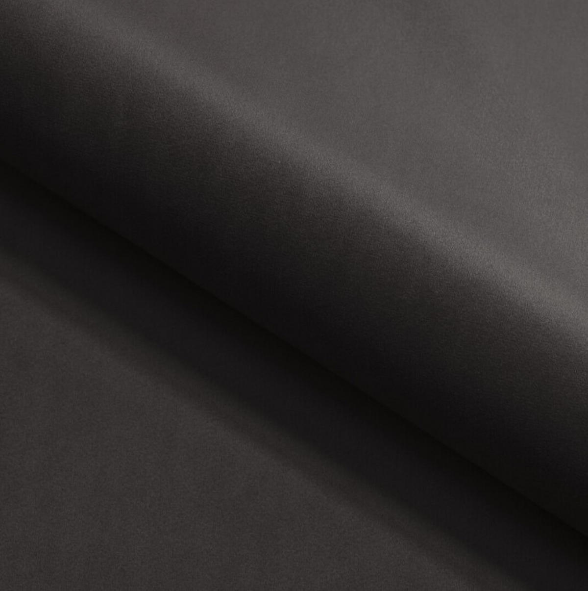 ECKSOFA GLAM mit Schlaffunktion, Ottomane & goldenen Füßen – Samtsofa im Glamour-Stil mit Zierkissen, 258x167x91 cm, rechte, schwarz - Schwarz, Holz/Textil (258/167cm) - DomoHome