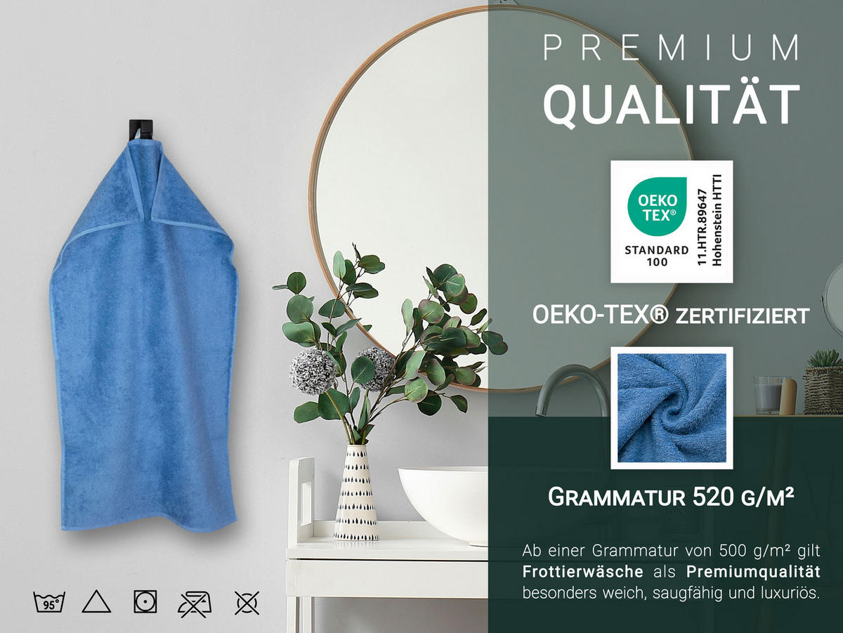 HANDTÜCHER, 6er-Set, 50x100 cm, 100% Baumwolle, Blau - Dunkelblau, Textil (50/100cm) - Zollner