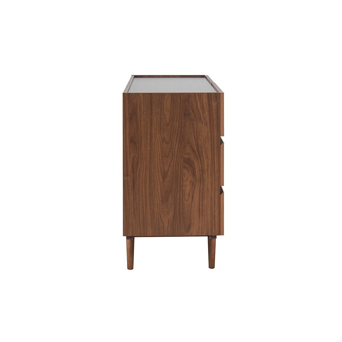 KOMMODE Dunkles Holz 6 Schubladen B120 cm SANAA - Walnussfarben, Holz (41/75.5/120cm) - Miliboo