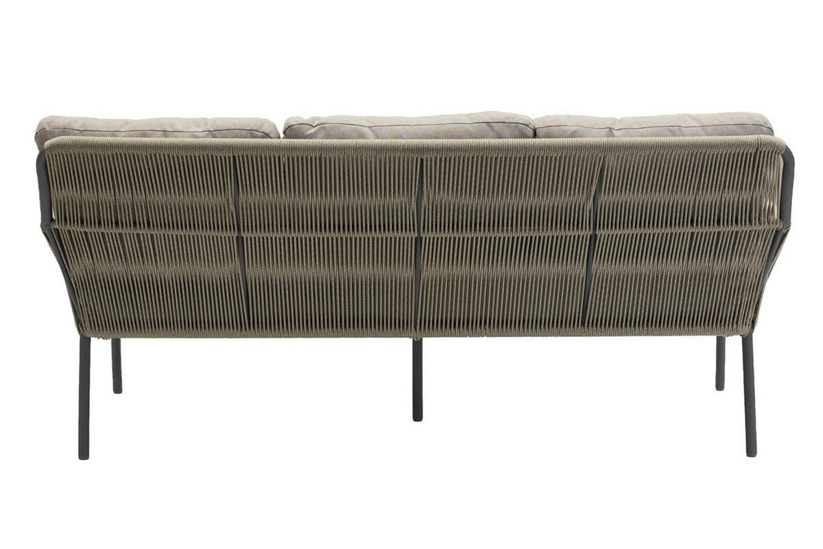LOUNGESOFA Concord 198x86x59 cm, Metall, Taupe - Taupe, Metall (198/86/59cm) - dasmöbelwerk