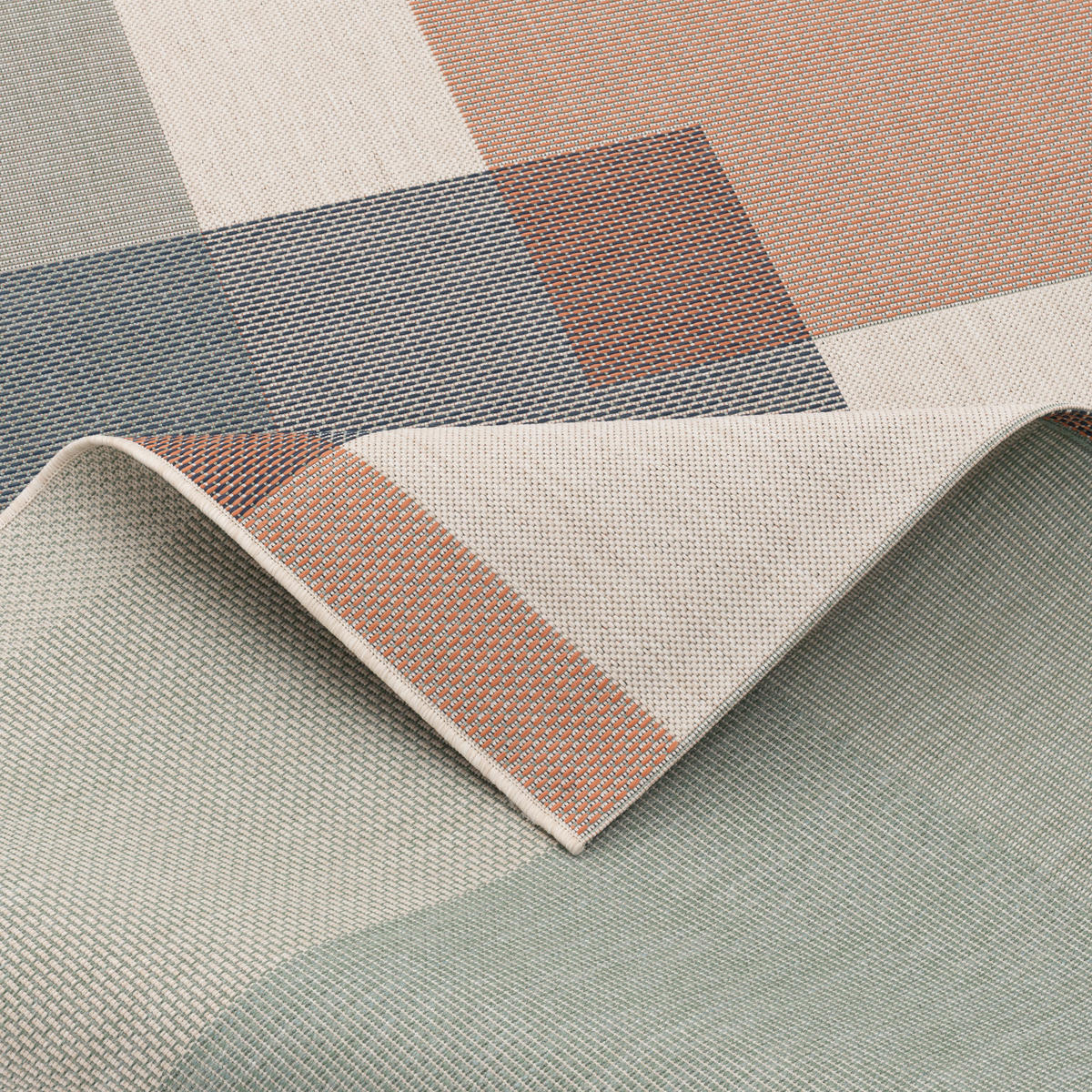 IN & OUTDOOR TEPPICH FLACHGEWEBE MUNDO MODERN - Blau, Textil (135/190cm) - Pergamon