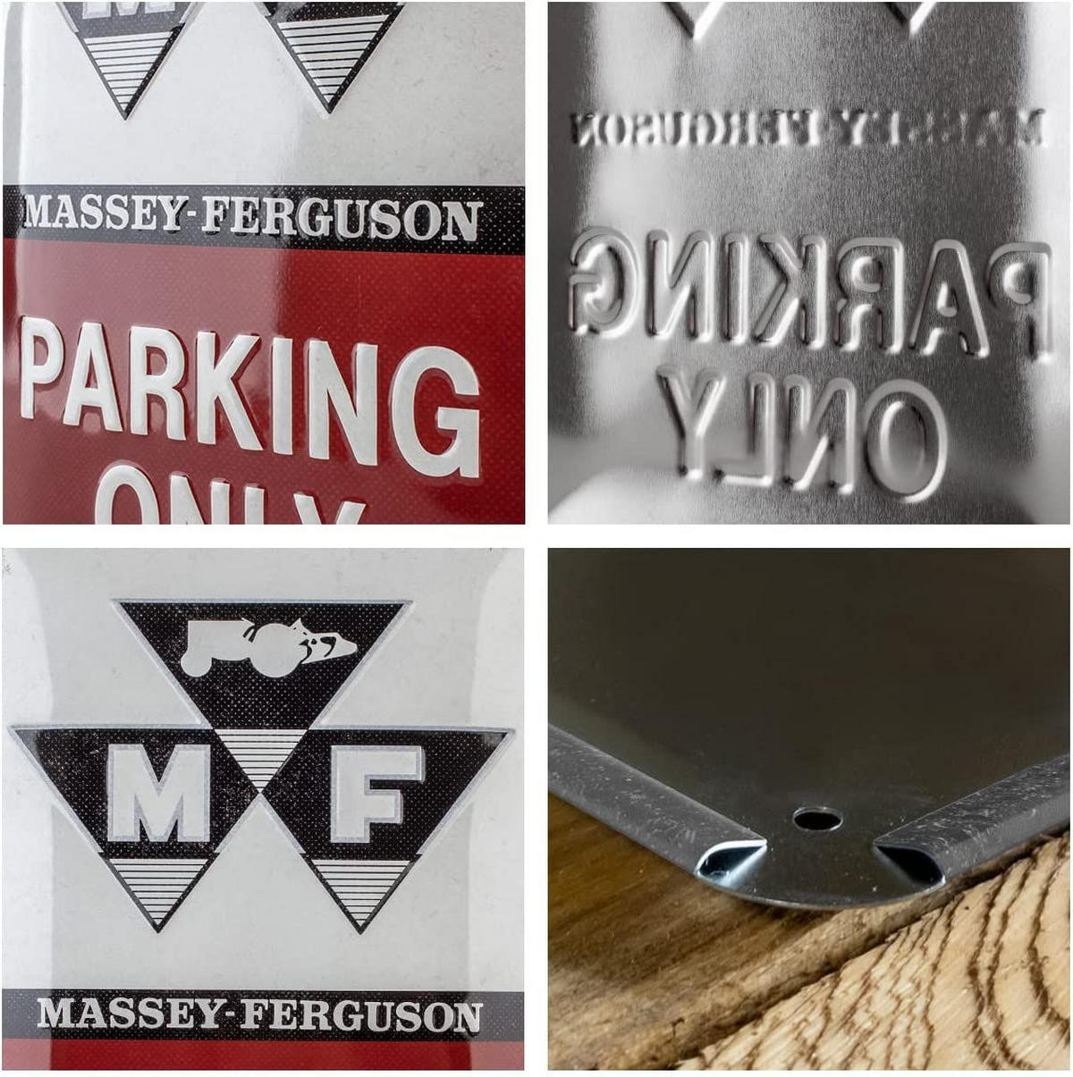 BLECHSCHILD 20/30 cm Massey Ferguson Massey Ferguson Parking Only - Multicolor, Metall (20/30/0.2cm) - Nostalgic-Art