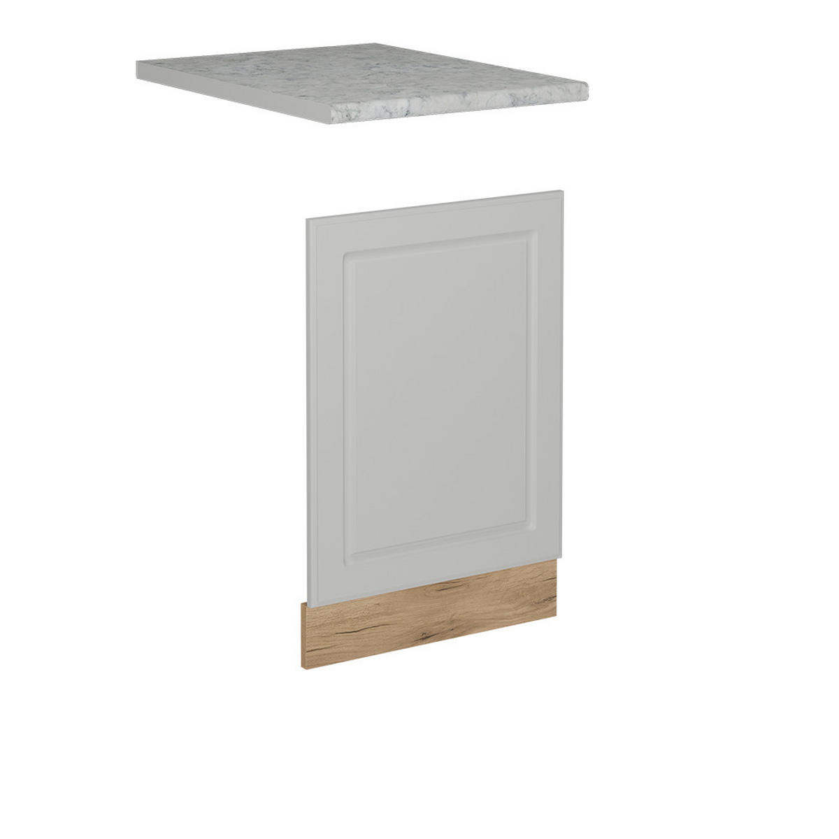 PŘEDNÍ PANEL MYČKY R-Line Bílý venkovský dům - bílá/medově dubová, kompozitní dřevo (45/57.2/1.6cm) - Vicco